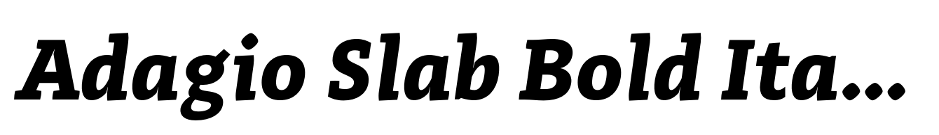 Adagio Slab Bold Italic